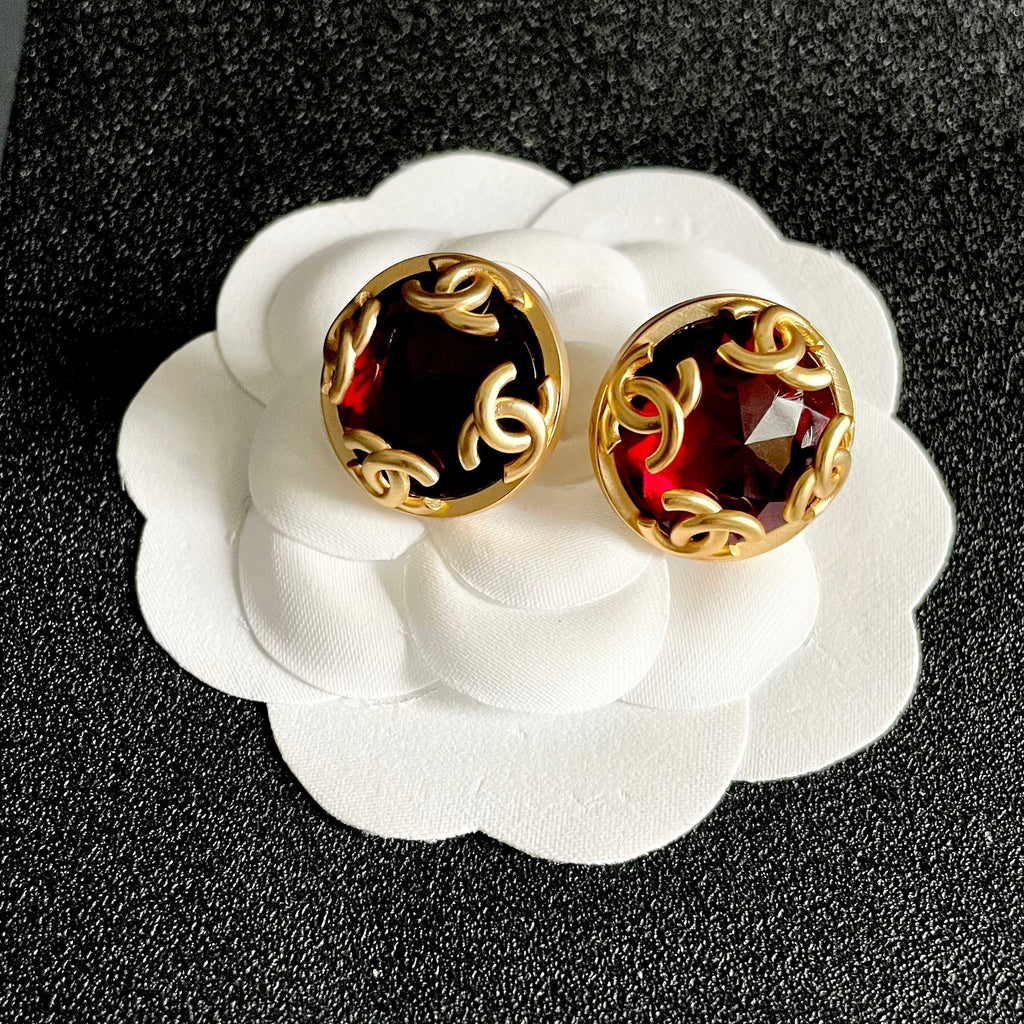 Chanel Interlocking C Stud Earrings - album image 8