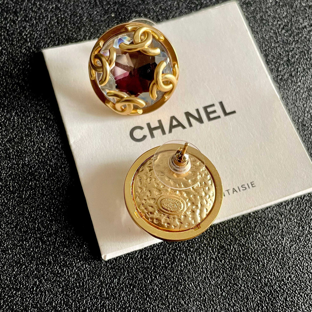 Chanel Interlocking C Stud Earrings - album image 7