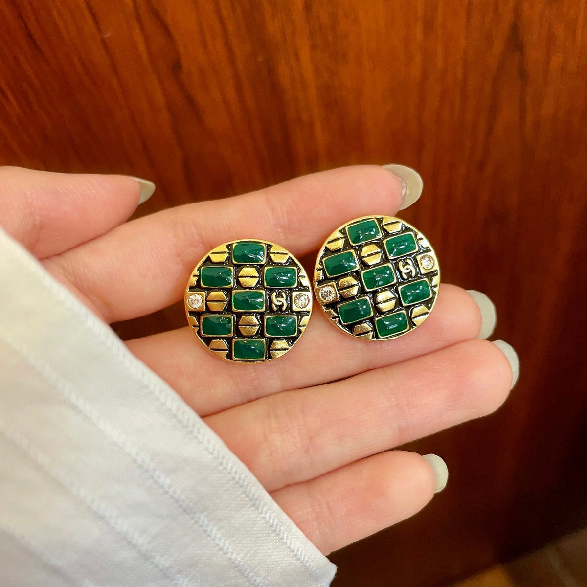 Chanel Interlocking C Stud Earrings - album image 4