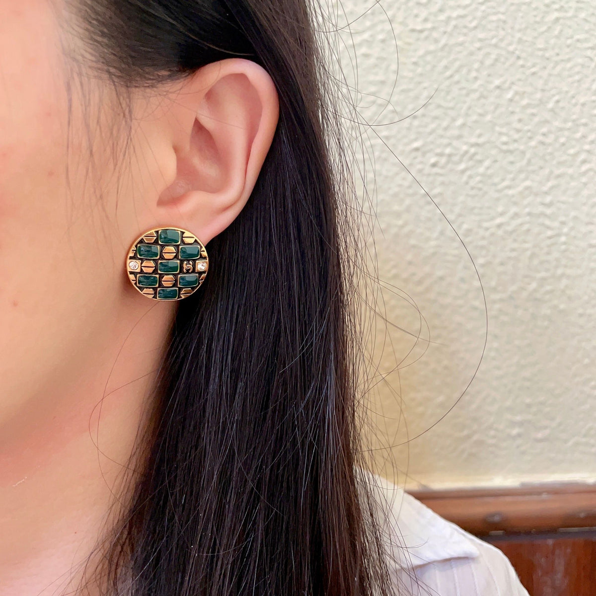 Chanel Interlocking C Stud Earrings - album image 3