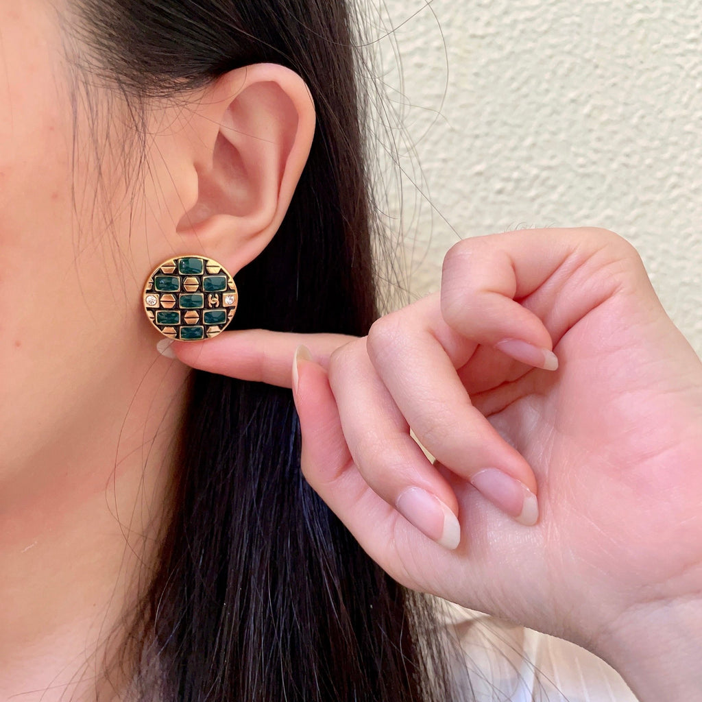 Chanel Interlocking C Stud Earrings - album image 2