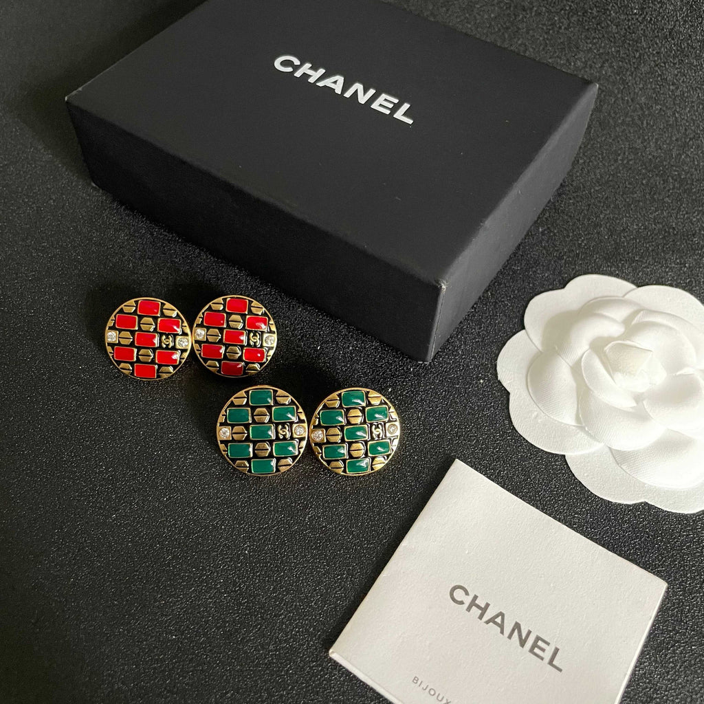 Chanel Interlocking C Stud Earrings - album image 5