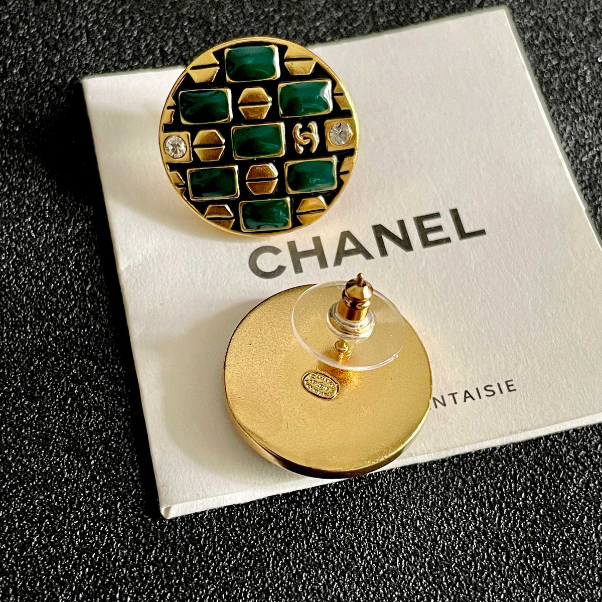 Chanel Interlocking C Stud Earrings - album image 7
