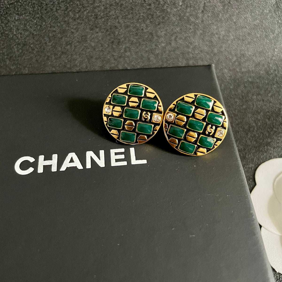 Chanel Interlocking C Stud Earrings - album image 9