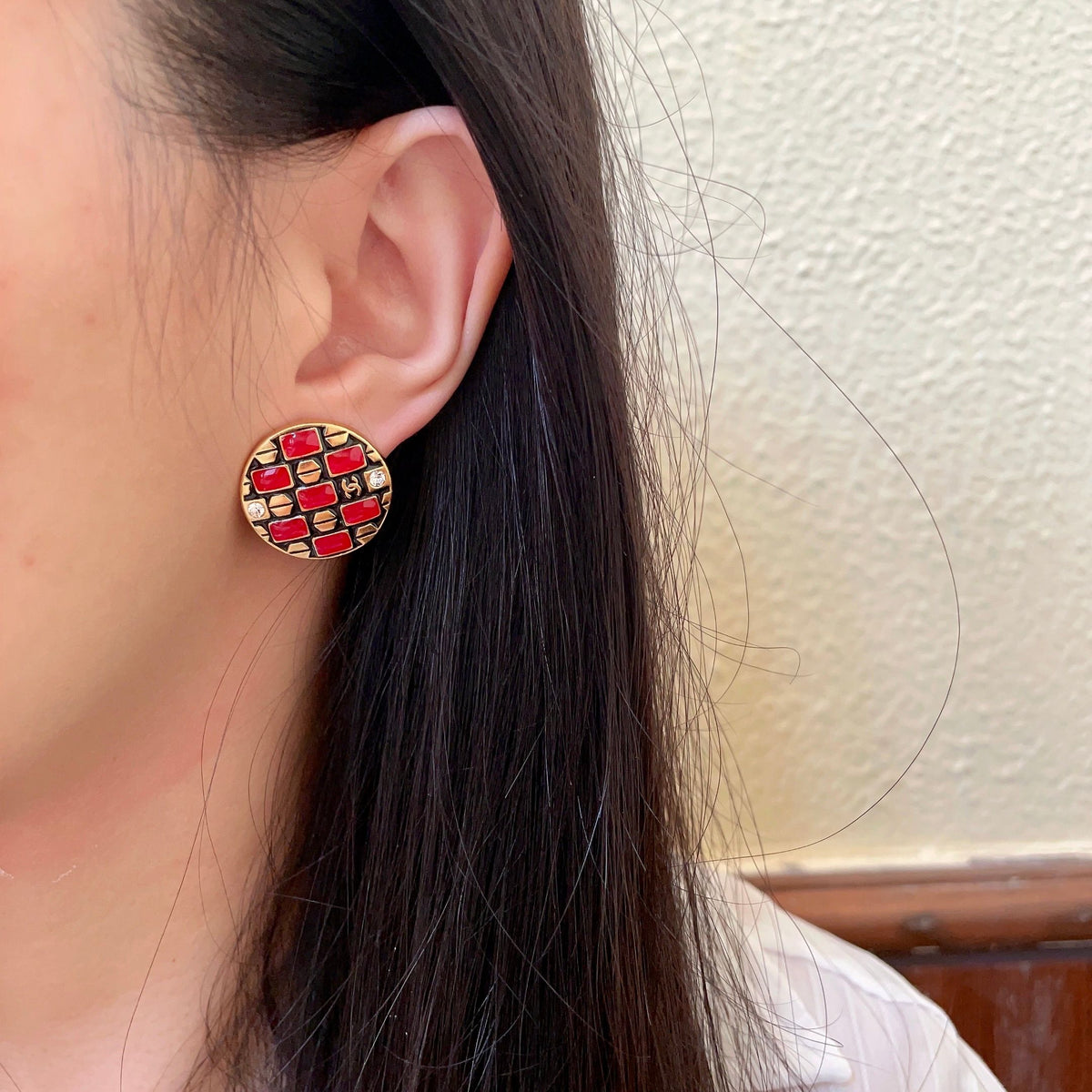 Chanel Interlocking C Stud Earrings - album image 3