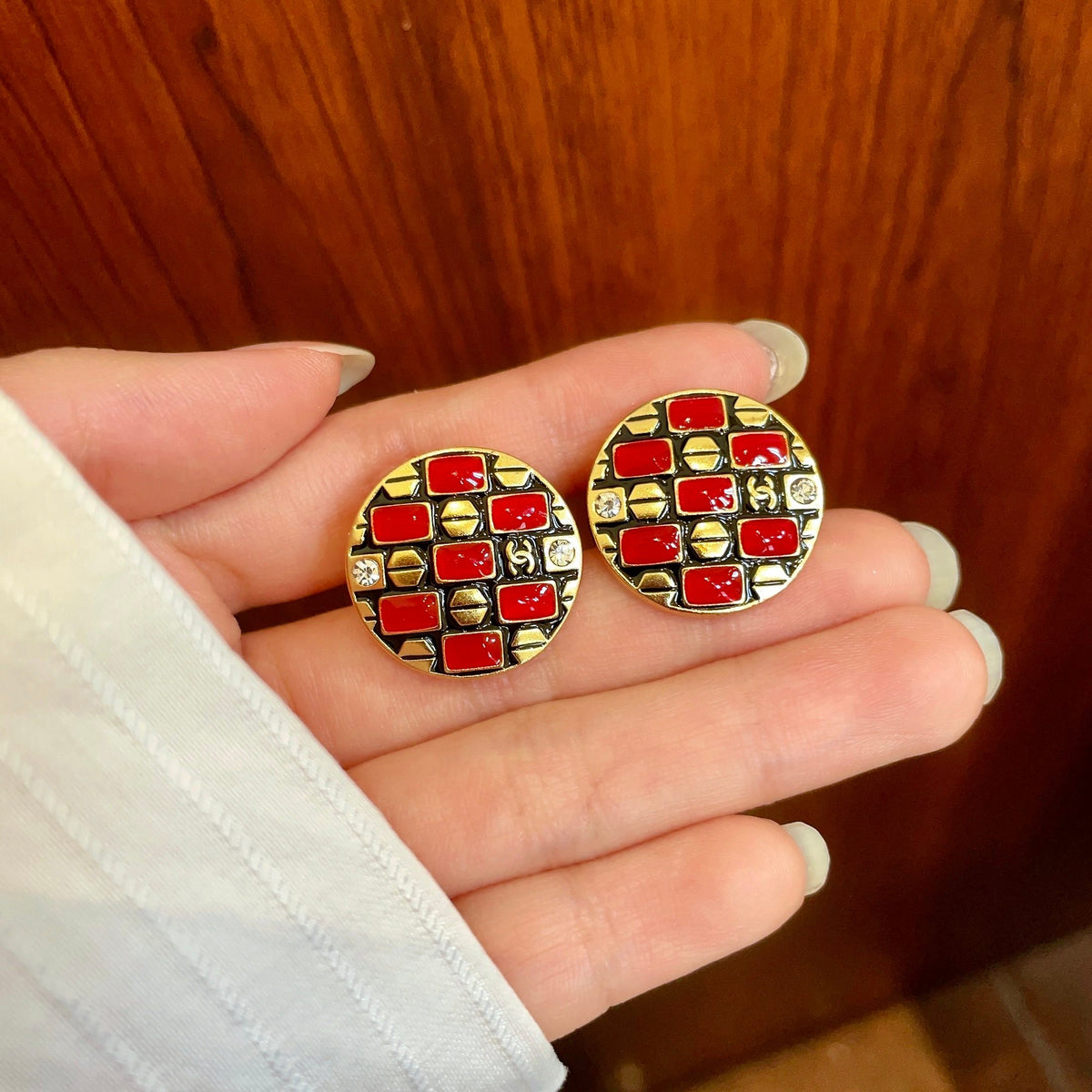 Chanel Interlocking C Stud Earrings - album image 4