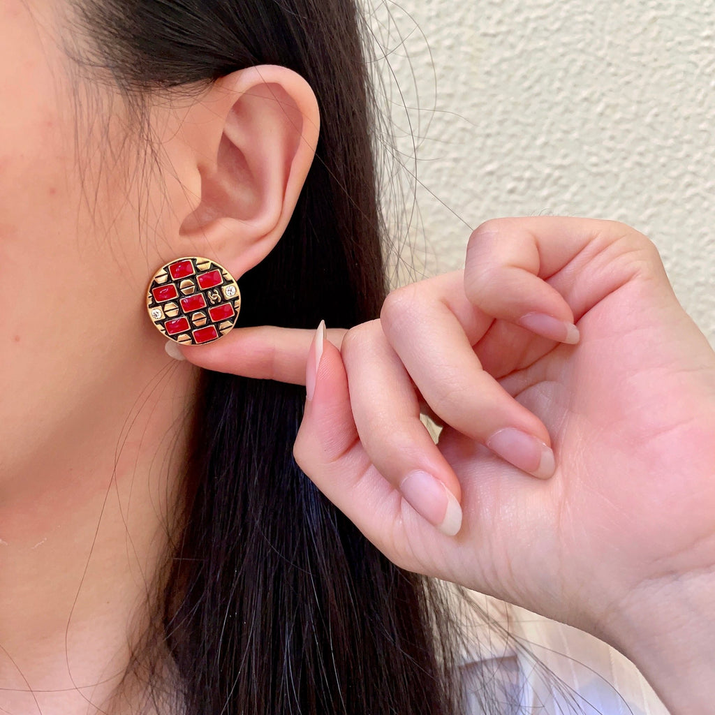 Chanel Interlocking C Stud Earrings - album image 2