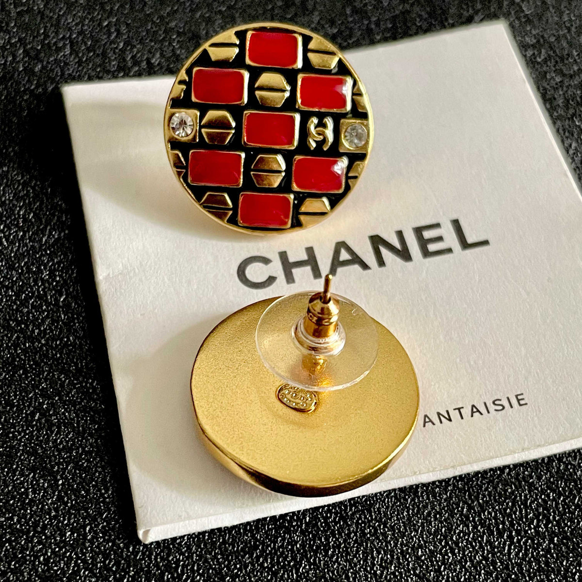 Chanel Interlocking C Stud Earrings - album image 7