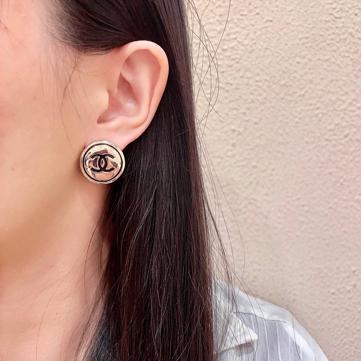 Chanel Interlocking C Stud Earrings - album image 3
