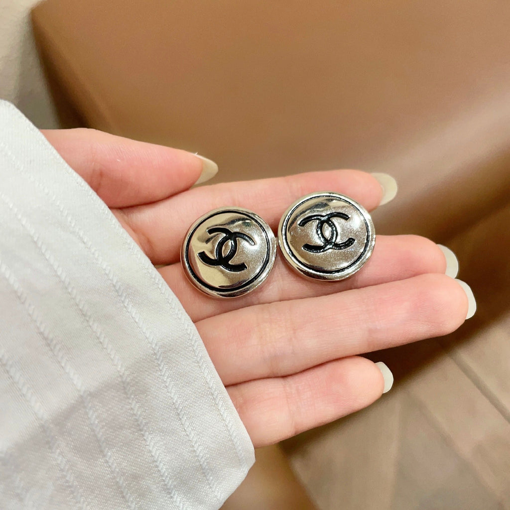 Chanel Interlocking C Stud Earrings - album image 4