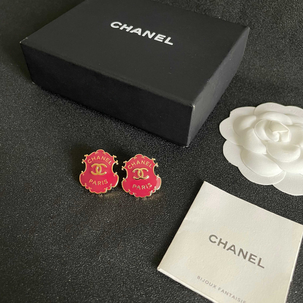 Chanel Interlocking C Letter Stud Earrings - album image 5