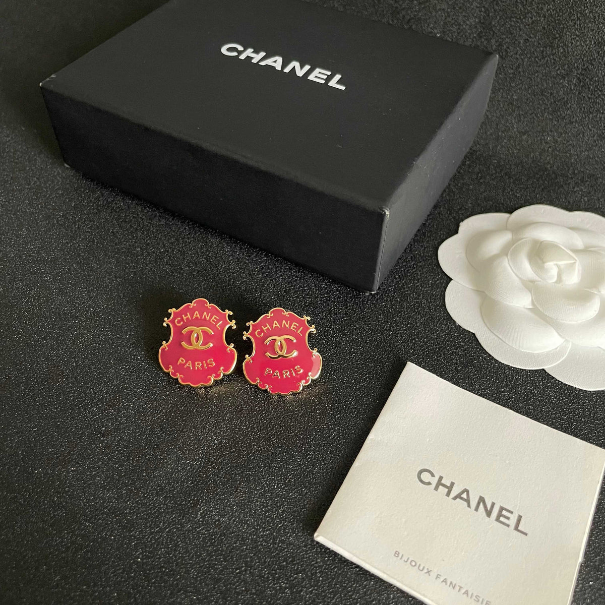Chanel Interlocking C Letter Stud Earrings - album image 5