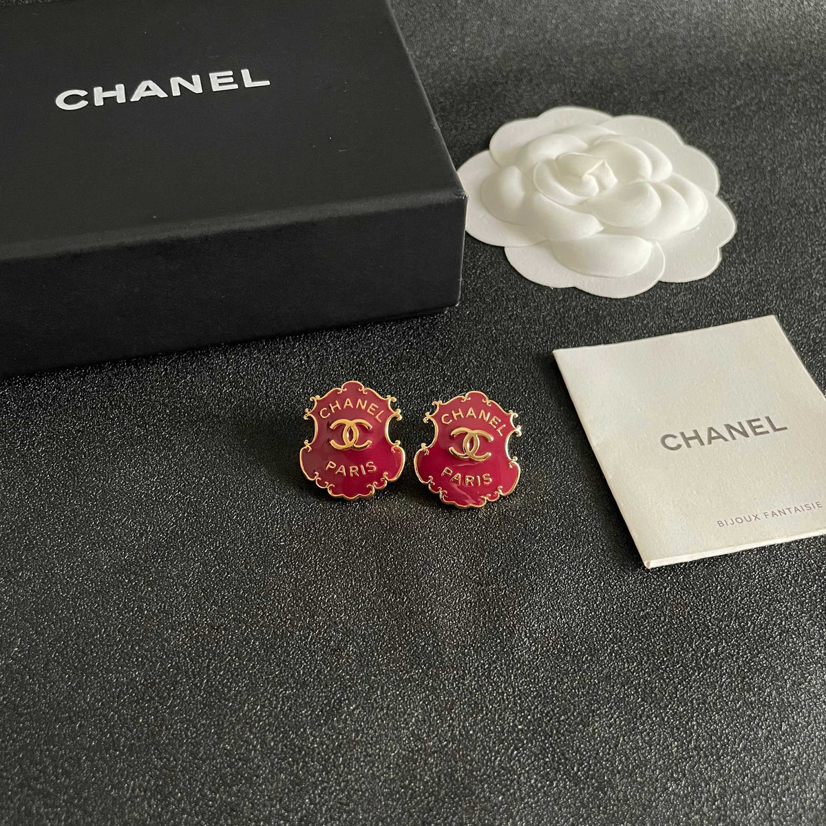 Chanel Interlocking C Letter Stud Earrings - album image 6
