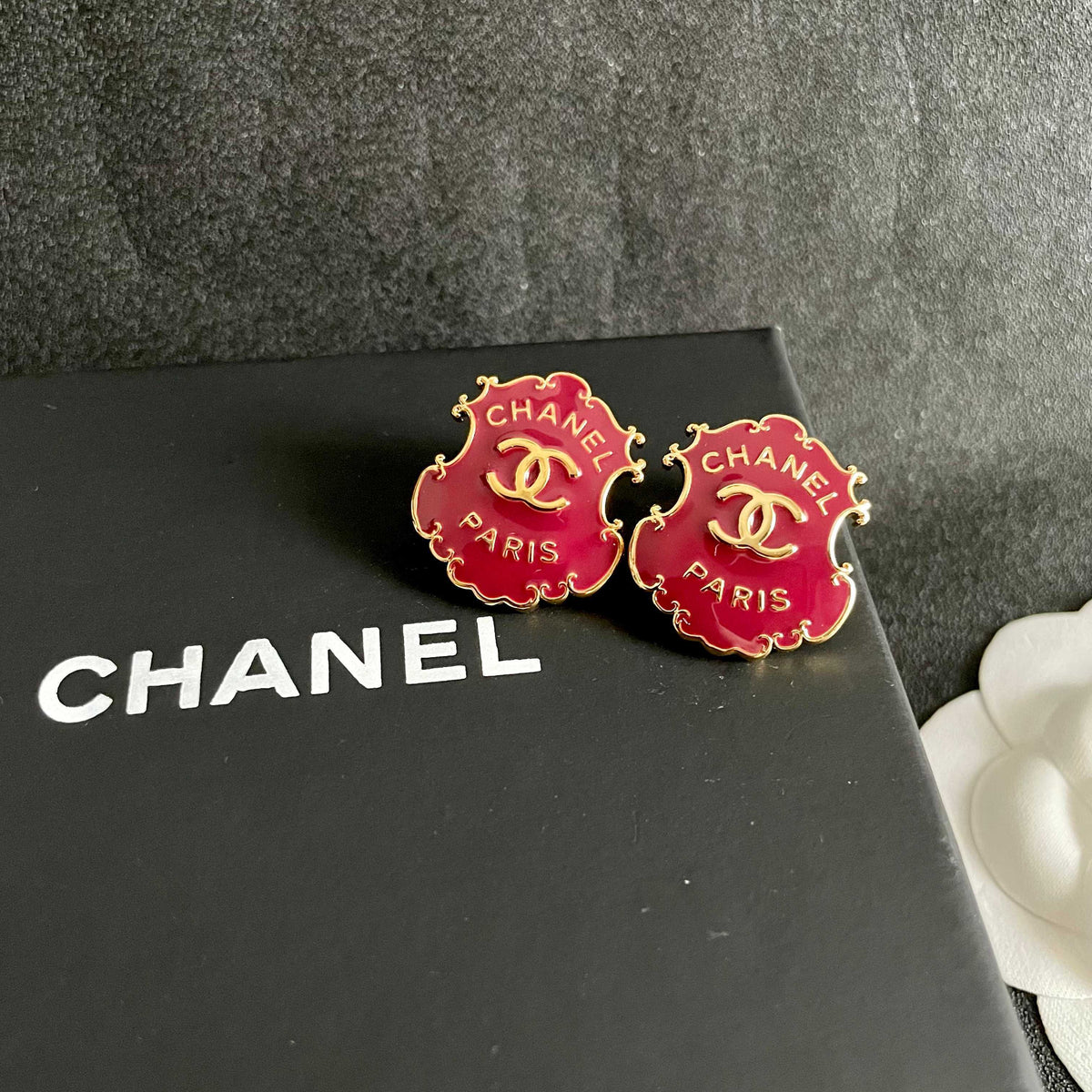 Chanel Interlocking C Letter Stud Earrings - album image 9