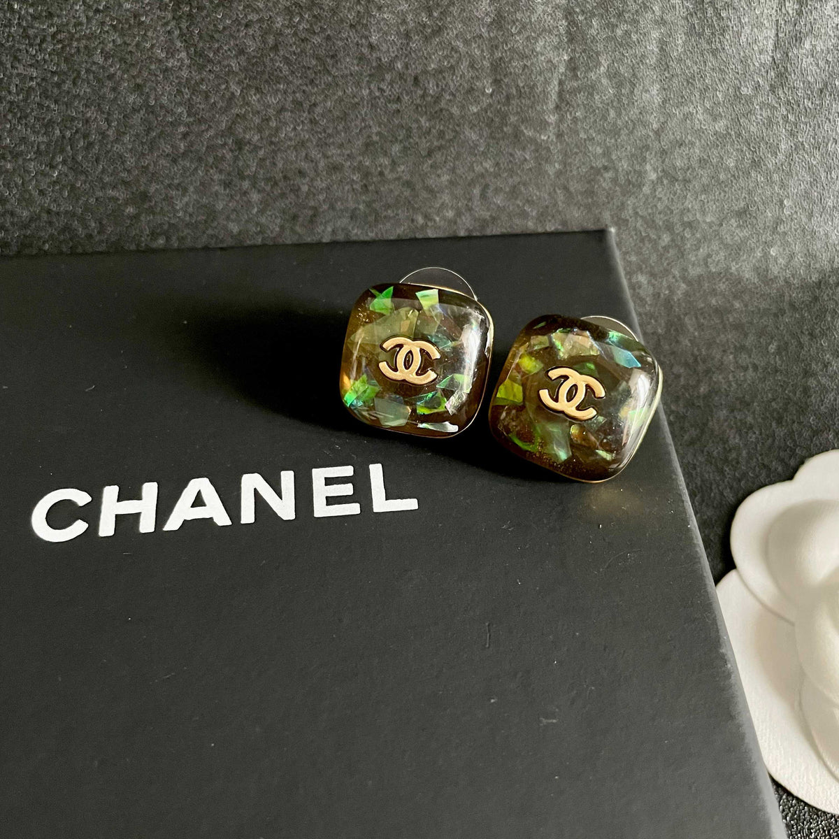 Chanel Interlocking C Stud Earrings - album image 9