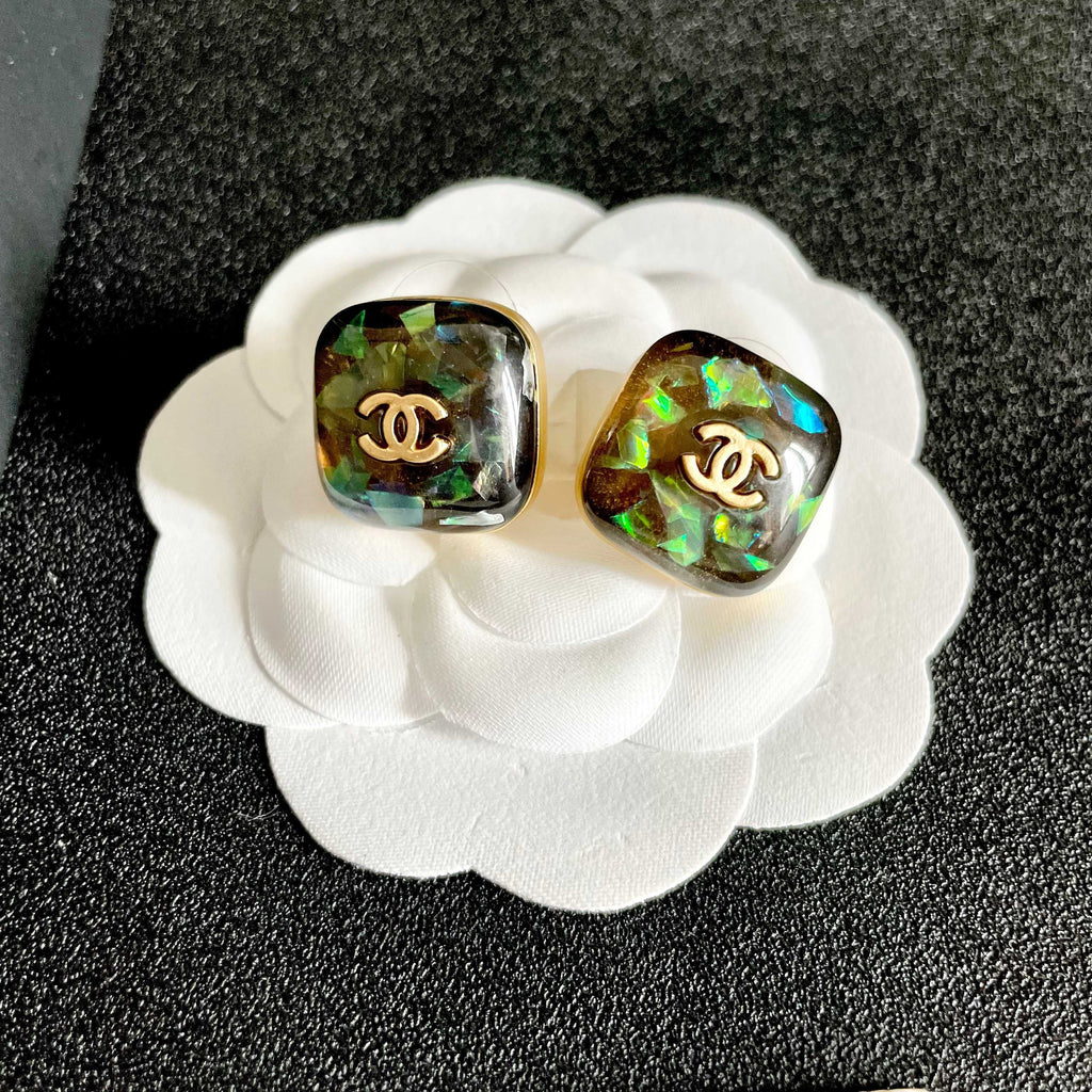 Chanel Interlocking C Stud Earrings - album image 8