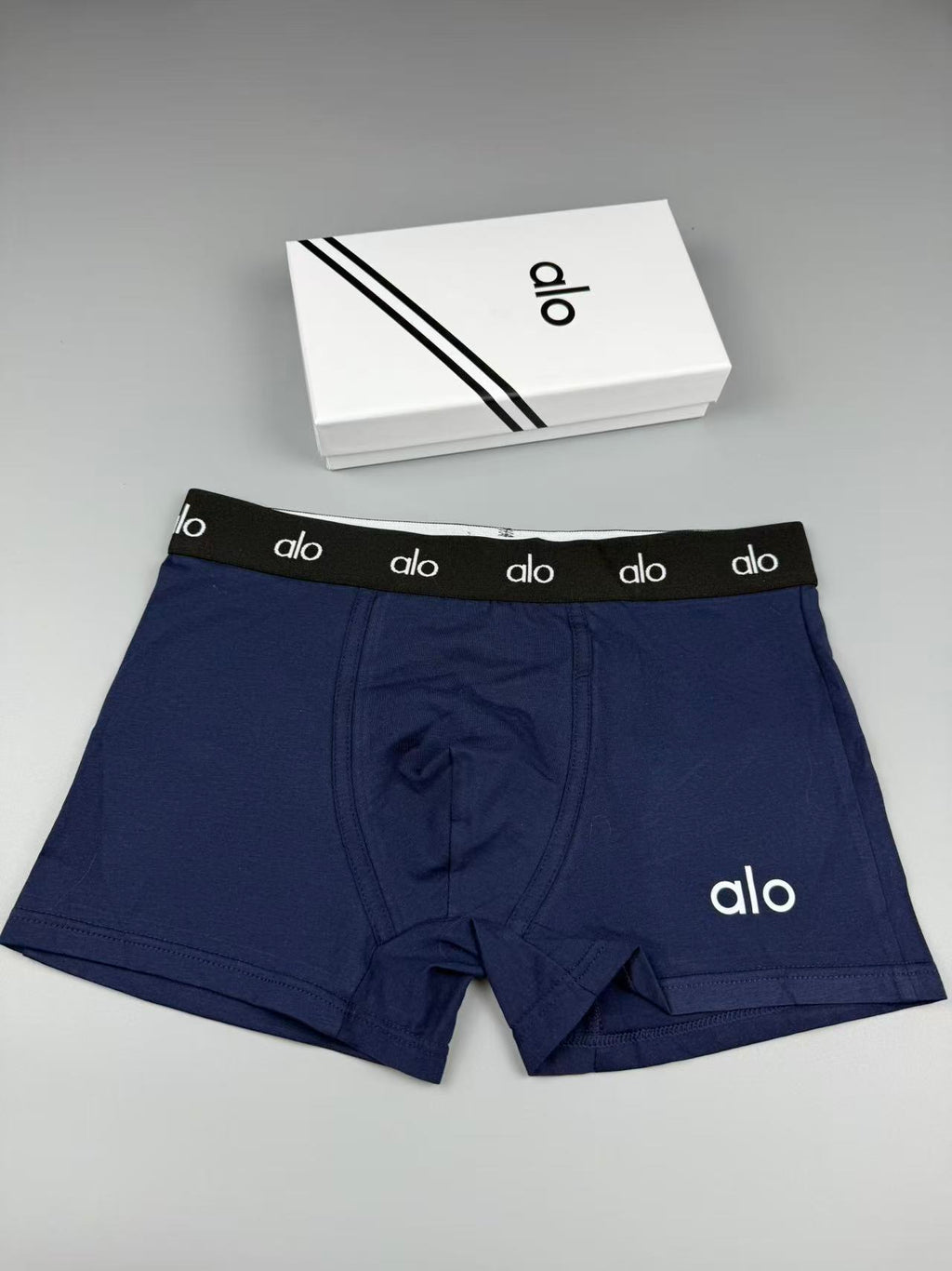 ALO Men's Heather Boxer Briefs with Logo Waistband - 3-Pack - image 2