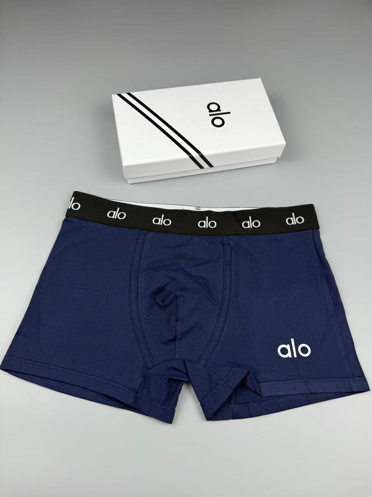 ALO Men's Heather Boxer Briefs with Logo Waistband - 3-Pack - image 2