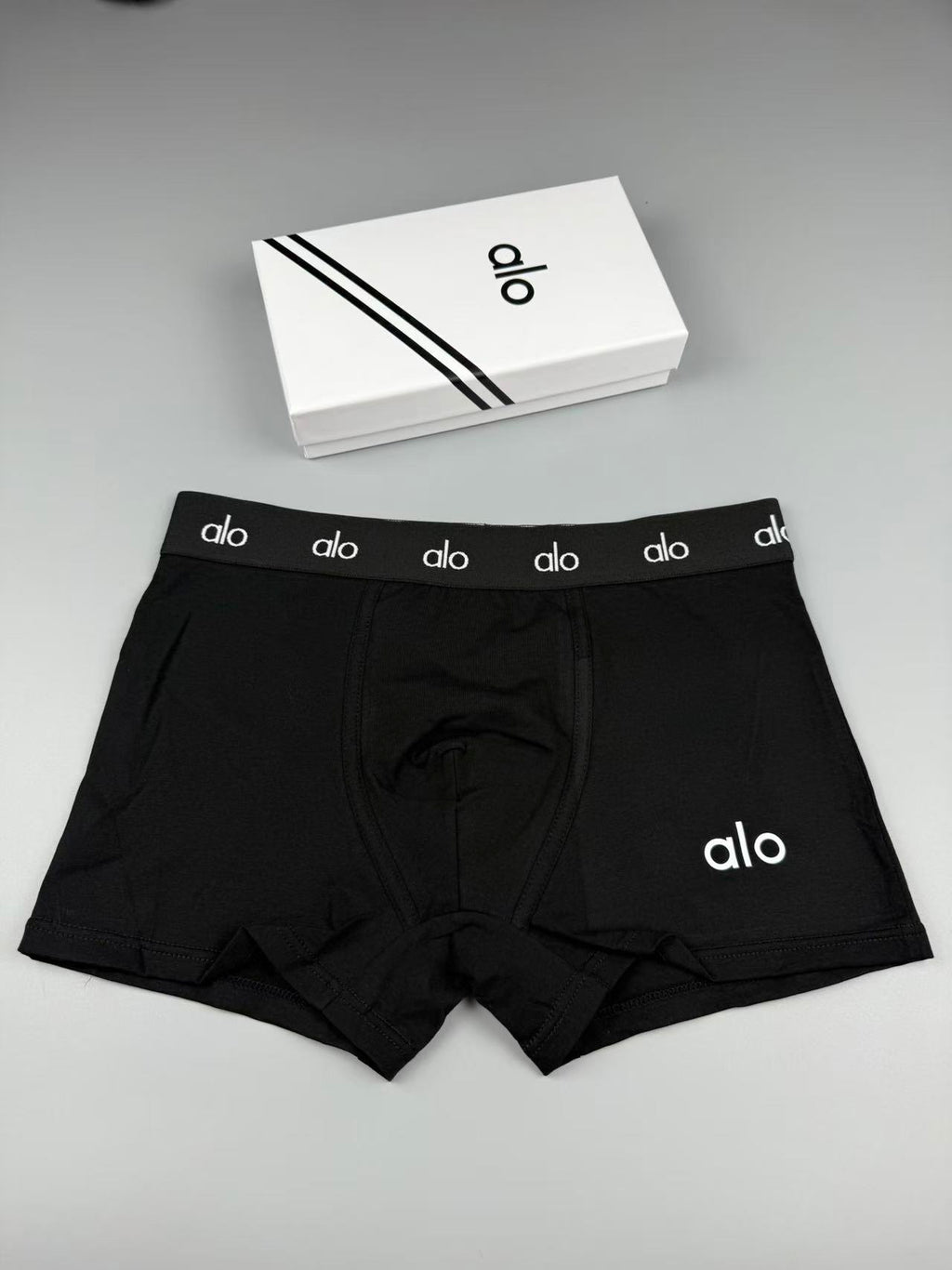 ALO Men's Heather Boxer Briefs with Logo Waistband - 3-Pack - image 3