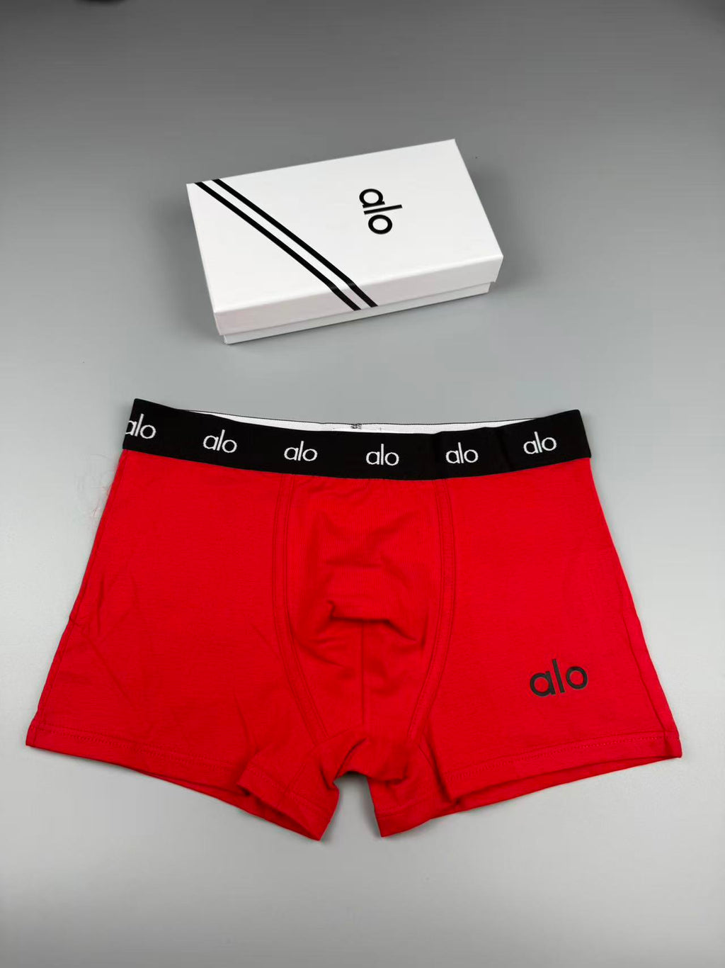 ALO Men's Heather Boxer Briefs with Logo Waistband - 3-Pack - image 4