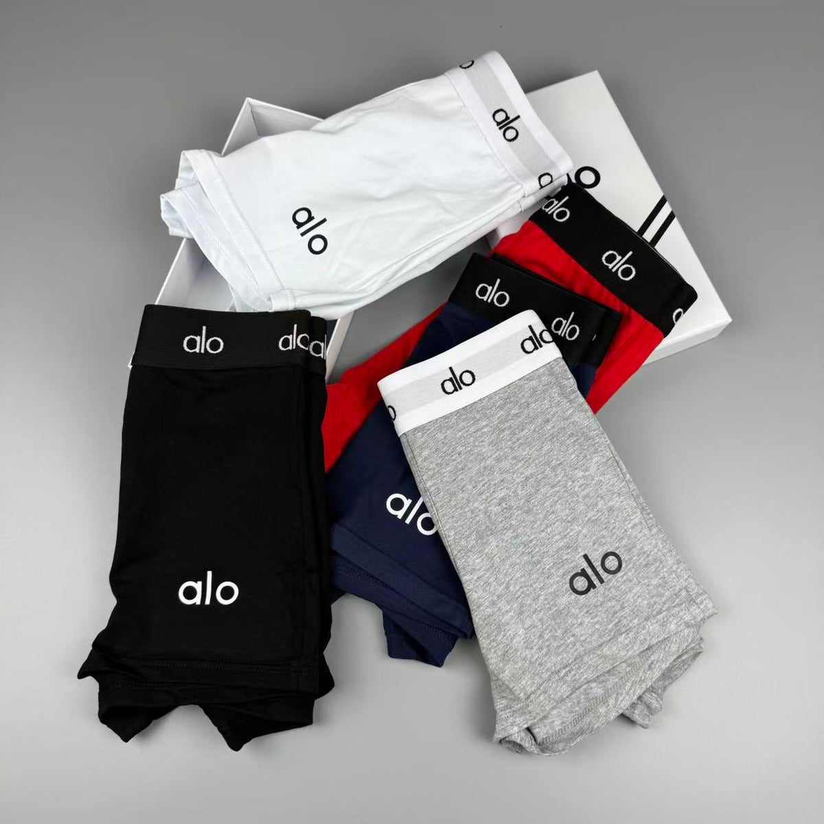 ALO Men's Heather Boxer Briefs with Logo Waistband - 3-Pack - image 8
