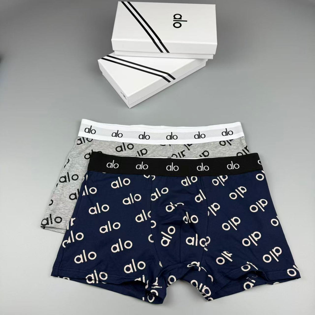 ALO Men's Allover Logo Boxer Briefs with Short Legs - 3-Pack - image 2