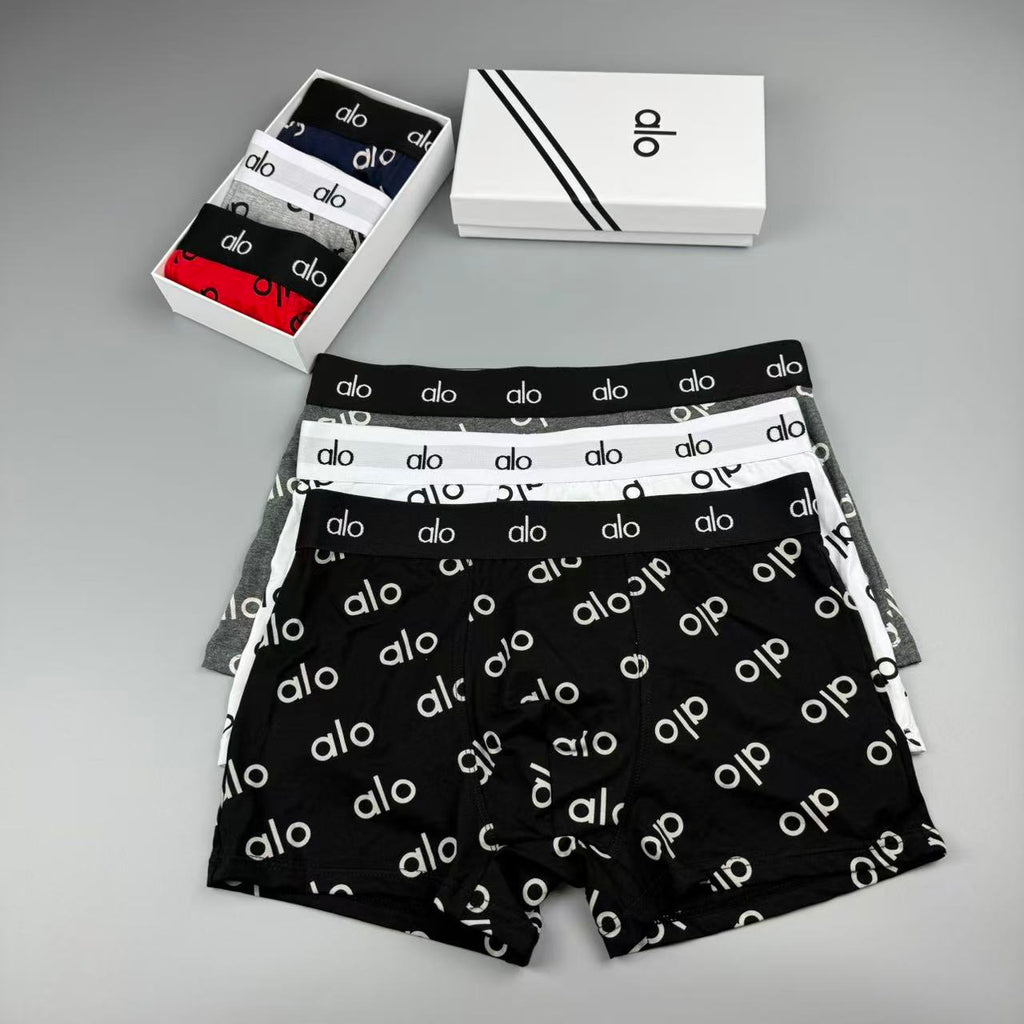 ALO Men's Allover Logo Boxer Briefs with Short Legs - 3-Pack - image 5