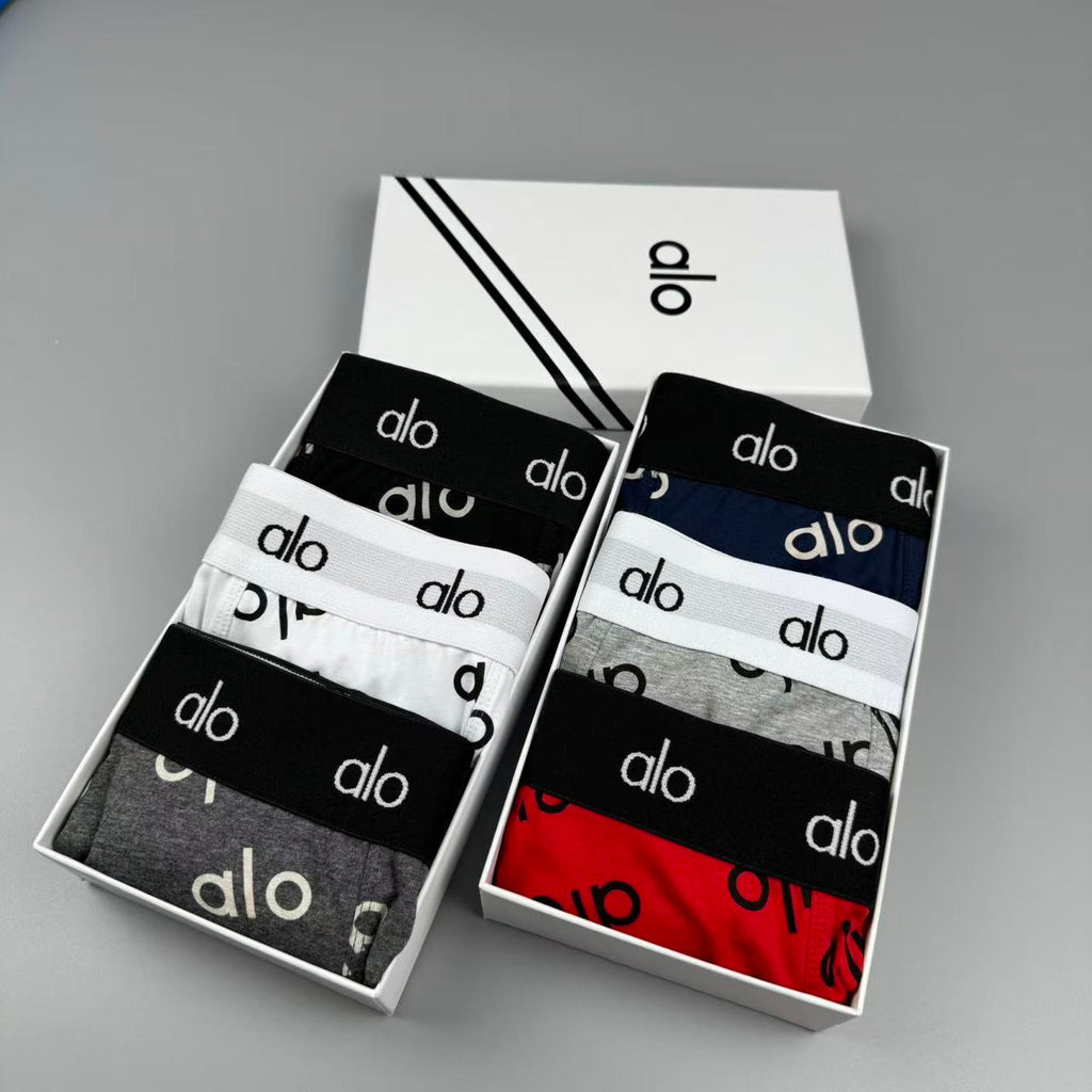 ALO Men's Allover Logo Boxer Briefs with Short Legs - 3-Pack - image 9