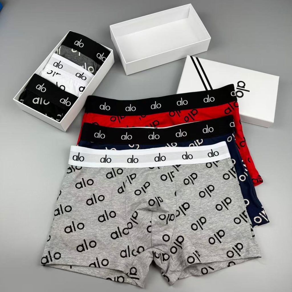 ALO Men's Allover Logo Boxer Briefs with Short Legs - 3-Pack - image 7