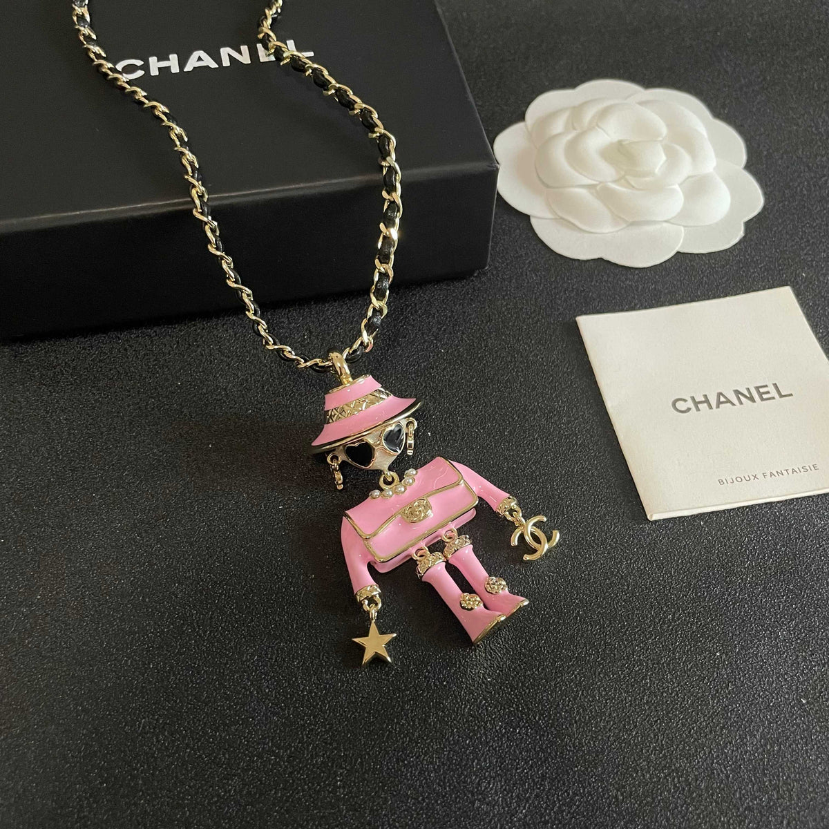 Chanel Pink Doll Pendant Necklace - album image 6
