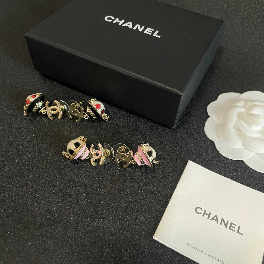 Chanel Pink Doll and CC Drop Earrings - album image 5