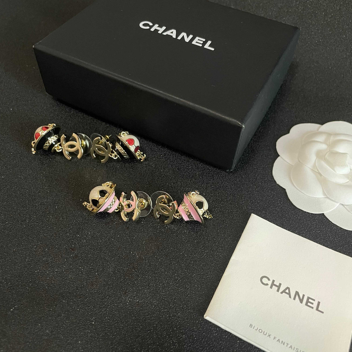Chanel Pink Doll and CC Drop Earrings - album image 10