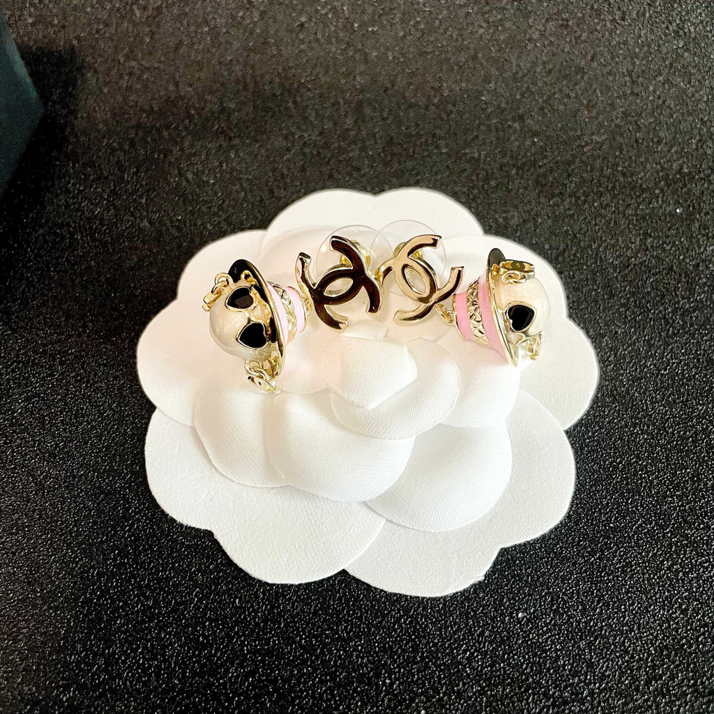 Chanel Pink Doll and CC Drop Earrings - album image 8