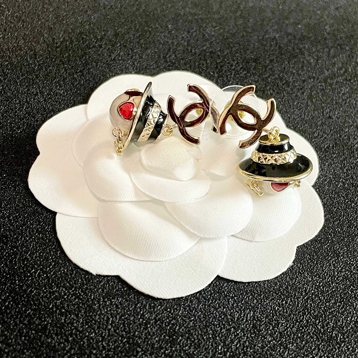 Chanel Pink Doll and CC Drop Earrings - album image 8