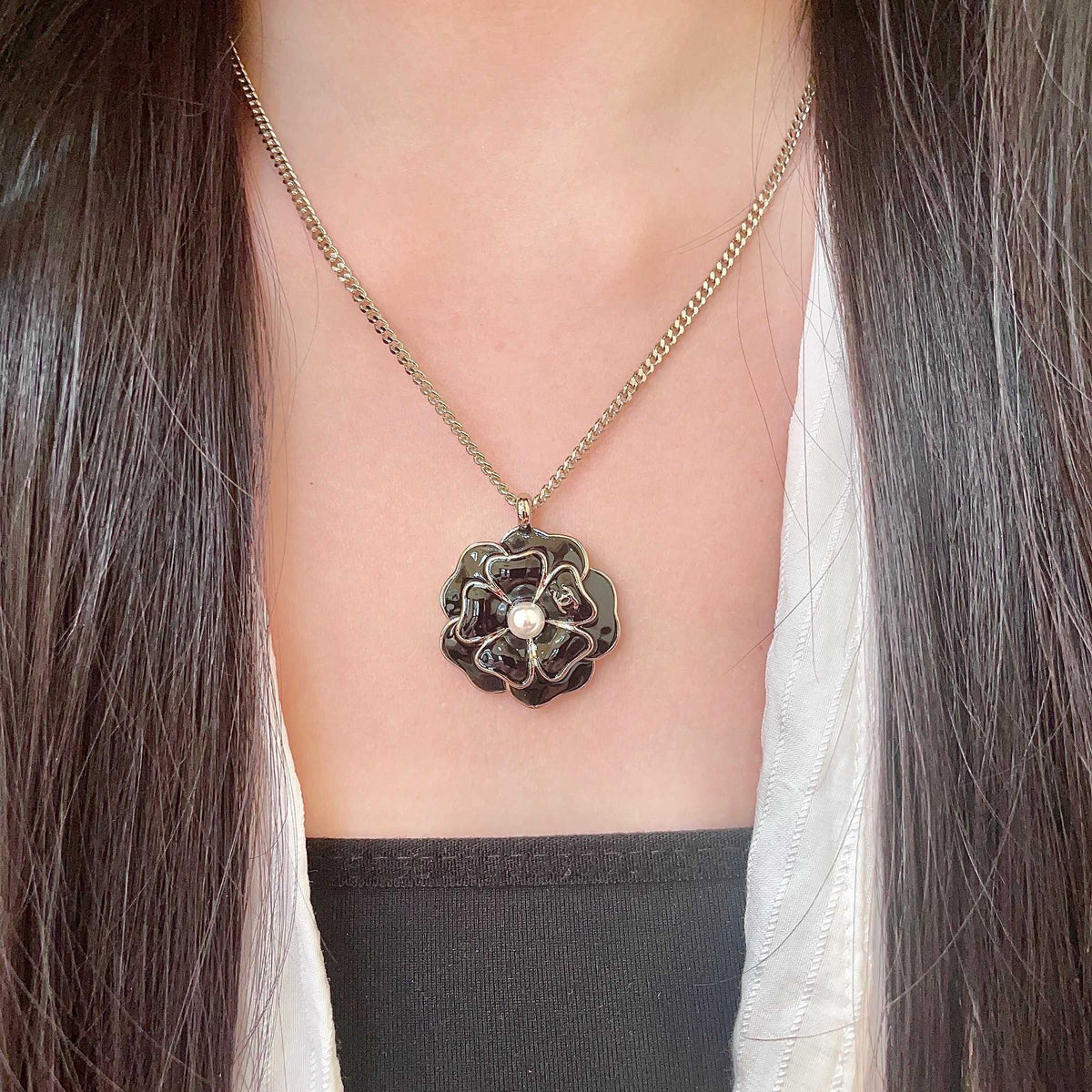 Chanel Interlocking C Camellia Necklace - album image 3