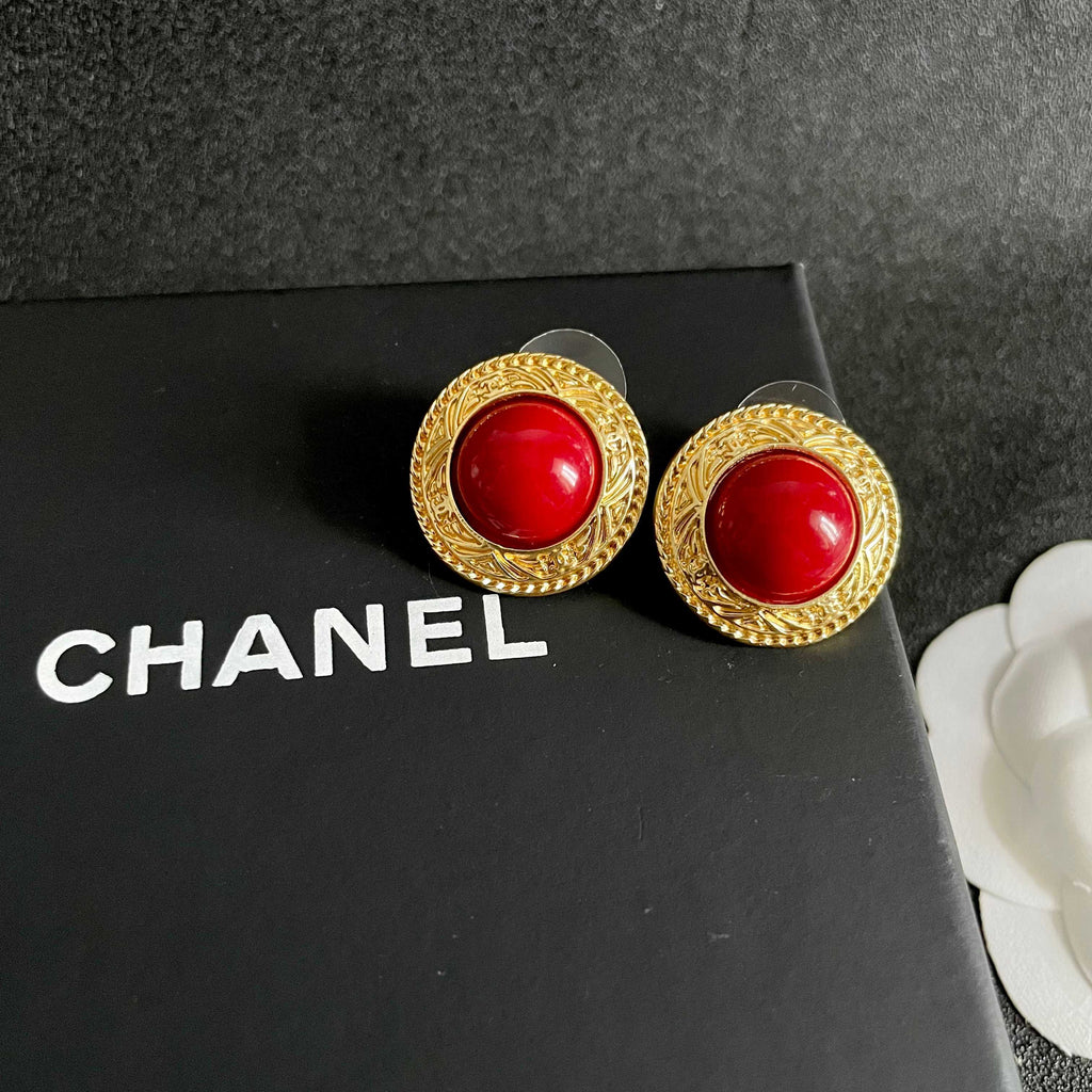 Chanel Interlocking C Stud Earrings - album image 9