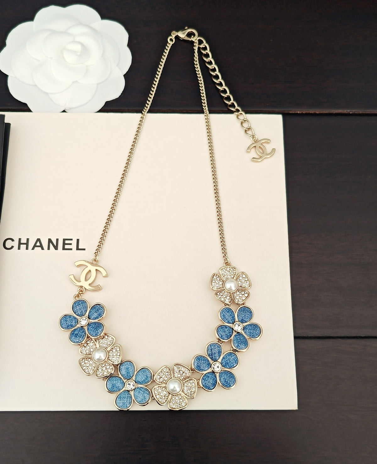 Chanel Blue Flower Necklace - album image 2