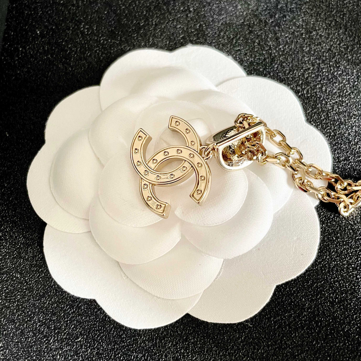 Chanel Interlocking C Crystal Accent Necklace - album image 8