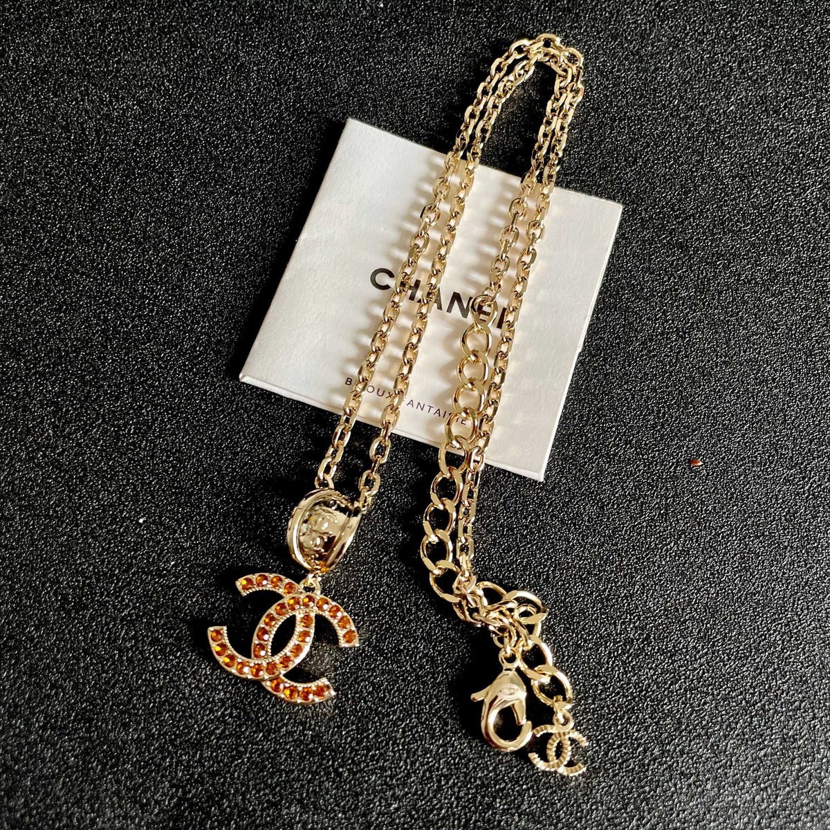 Chanel Interlocking C Crystal Accent Necklace - album image 9