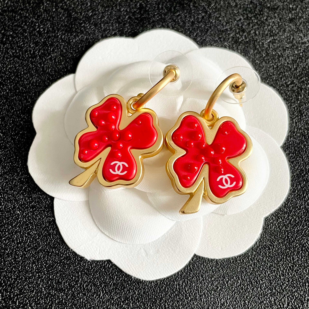 Chanel Interlocking C Camellia Earrings - album image 8