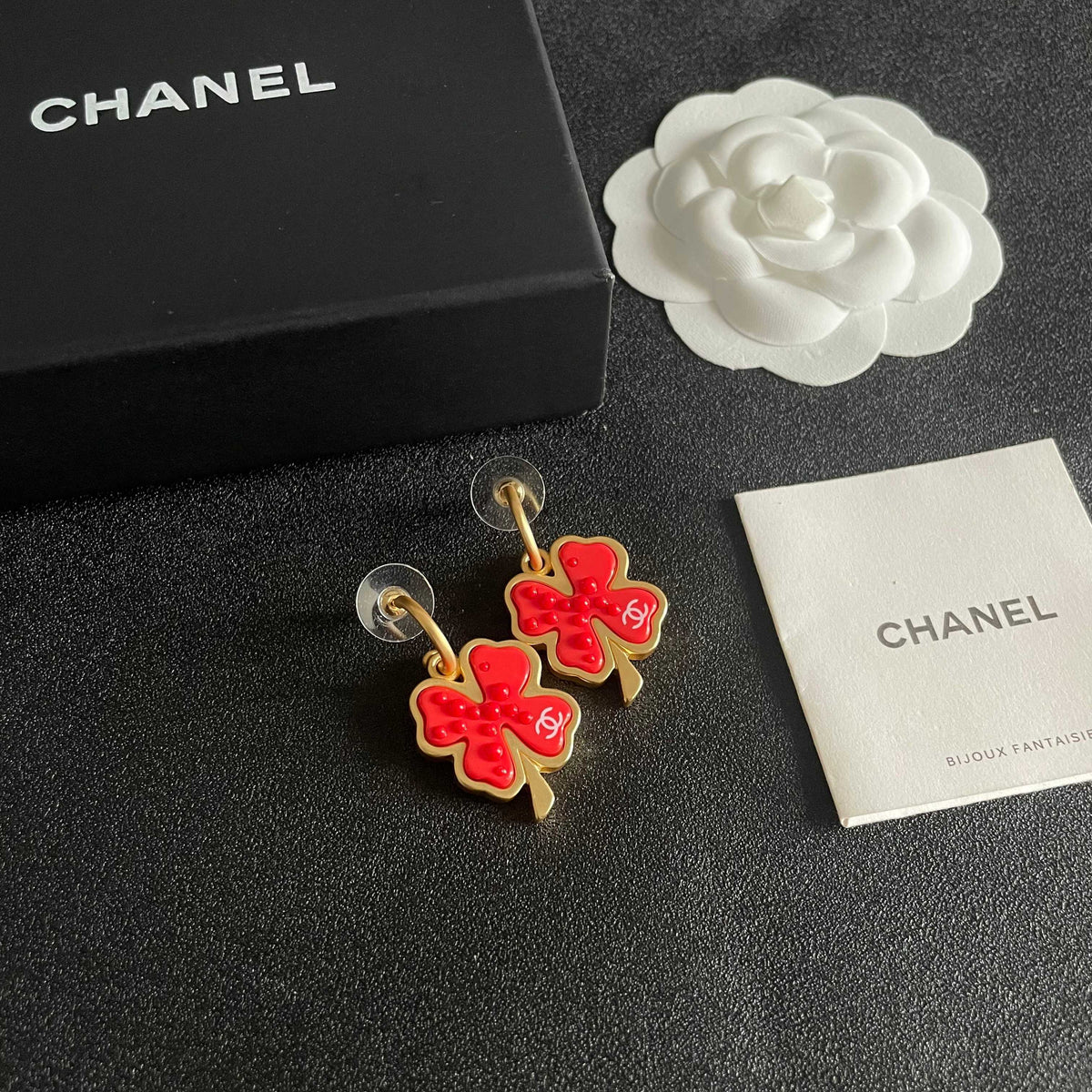 Chanel Interlocking C Camellia Earrings - album image 6