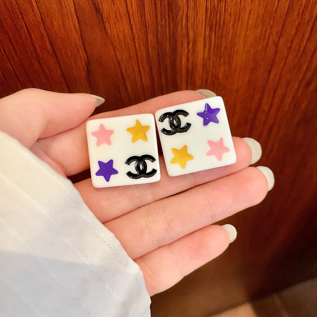 Chanel Interlocking C Star Stud Earrings - album image 4