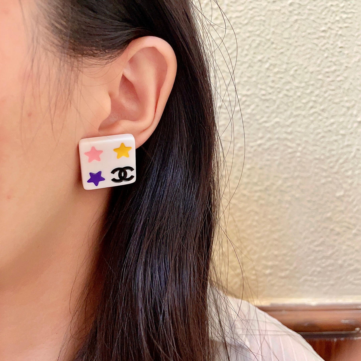 Chanel Interlocking C Star Stud Earrings - album image 3