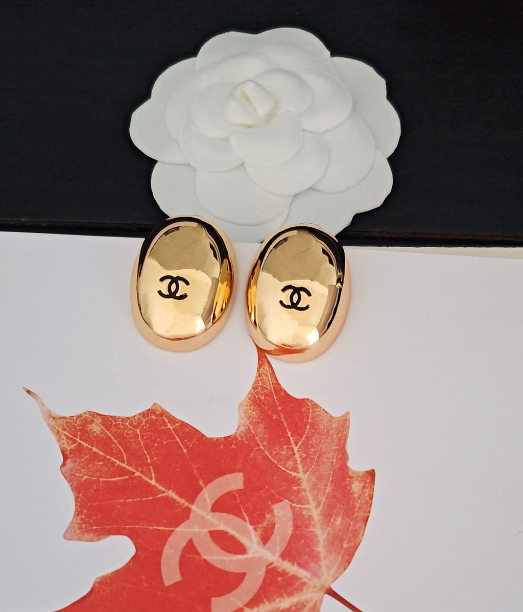 Chanel Gold-Tone Stud Earrings - album image 5