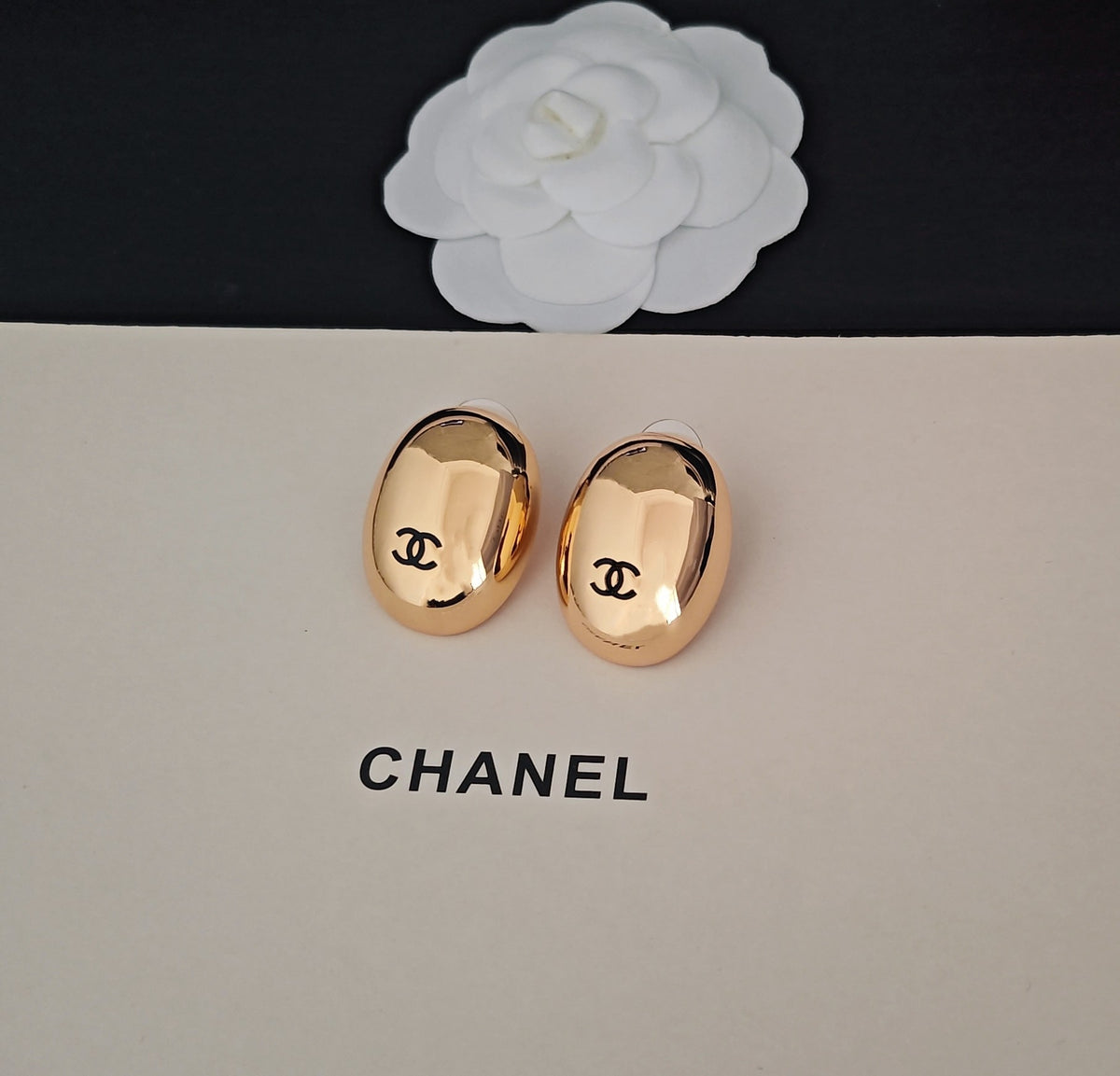 Chanel Gold-Tone Stud Earrings - album image 6
