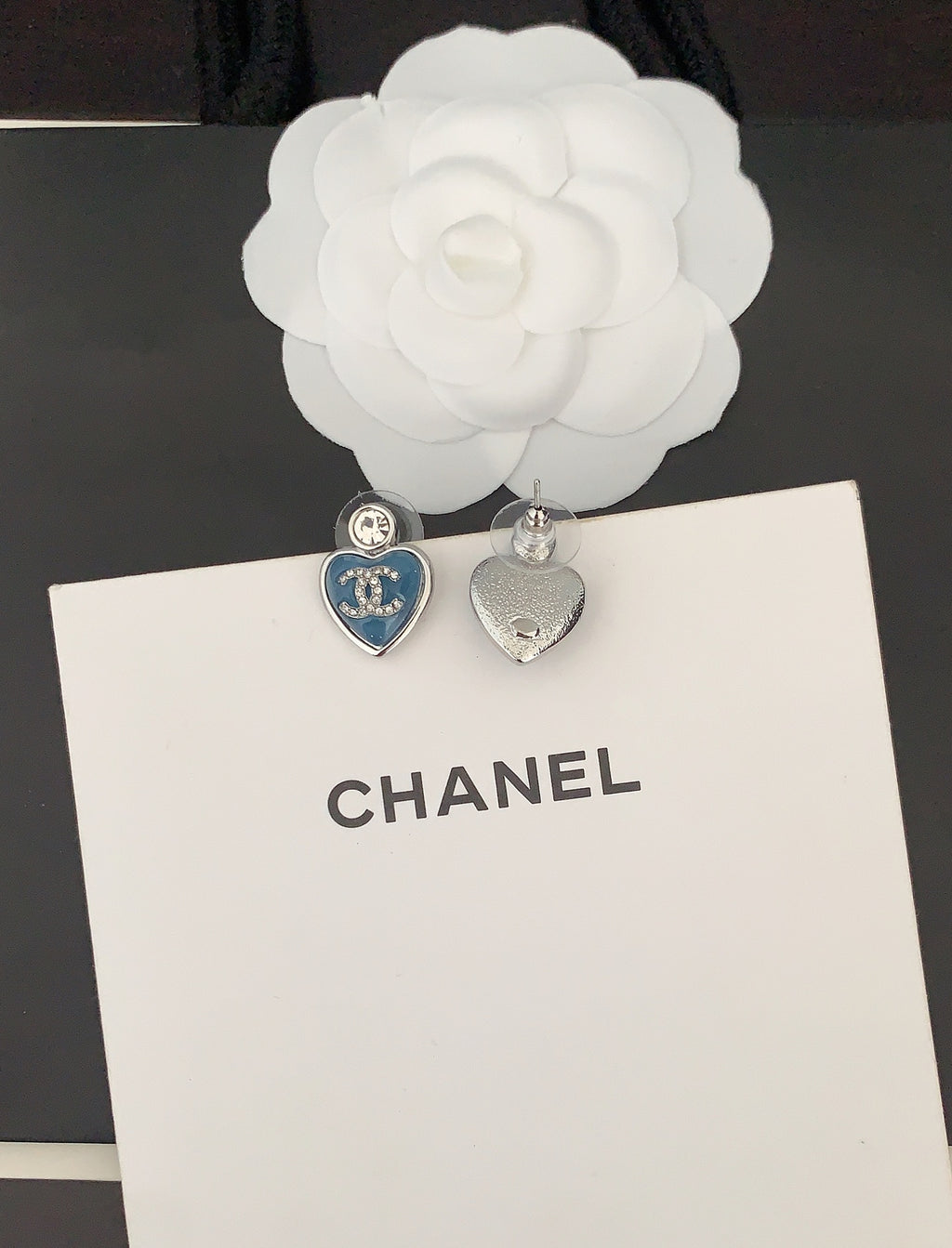 Chanel Heart Stud Earrings - album image 3
