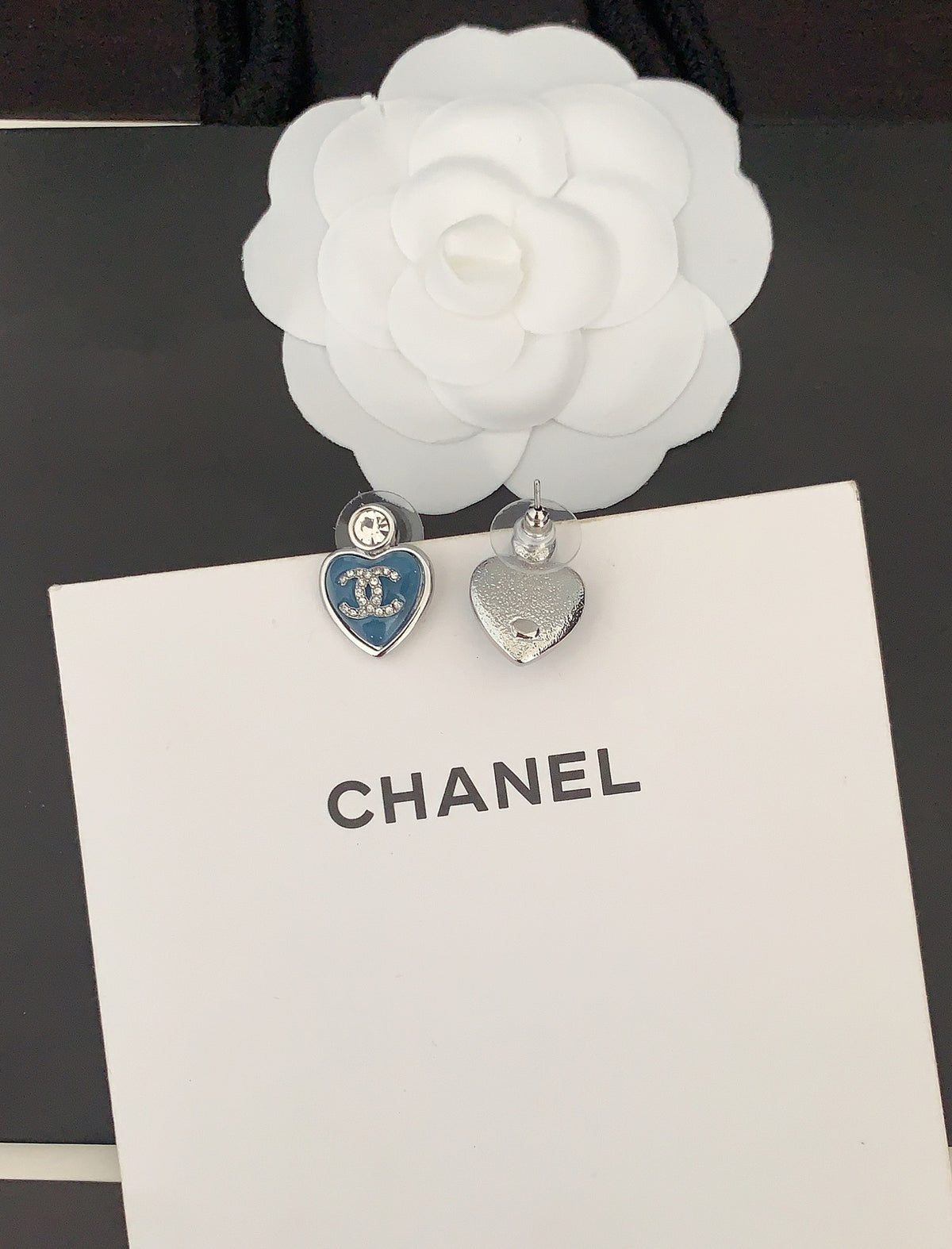 Chanel Heart Stud Earrings - album image 3