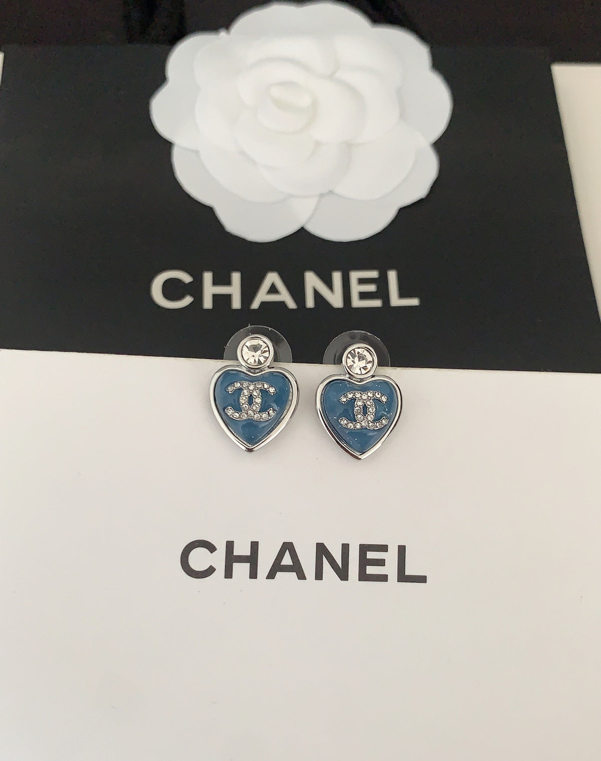 Chanel Heart Stud Earrings - album image 5