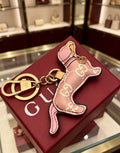 Gucci Interlocking G Key Monogram Leather Keychain - album image 1