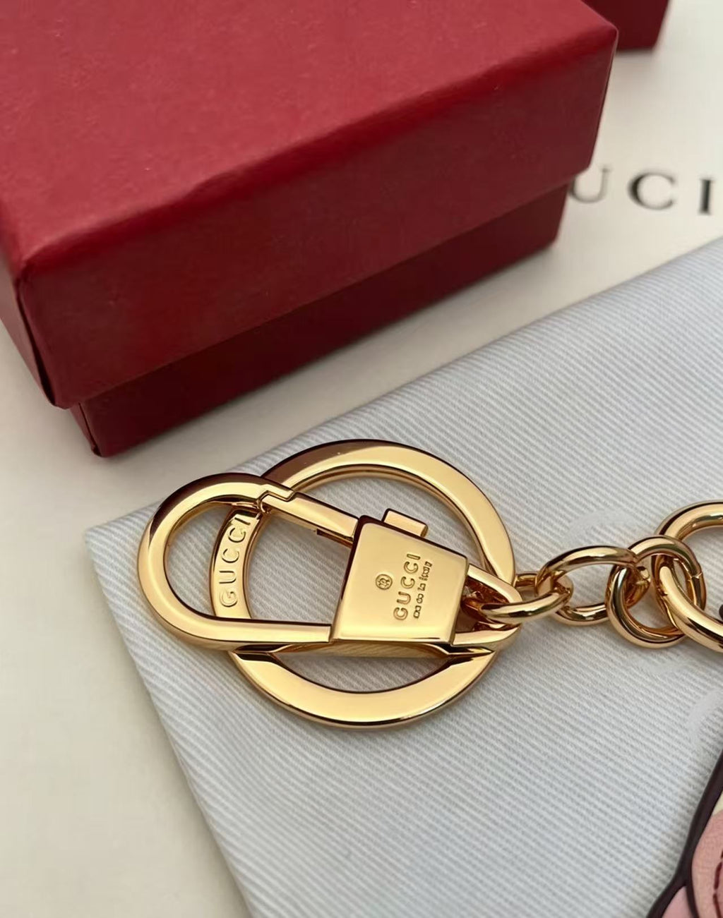 Gucci Interlocking G Key Monogram Leather Keychain - album image 6
